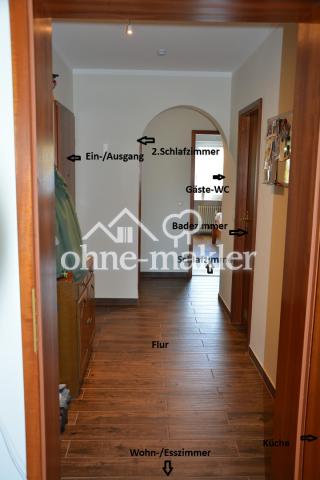 Flur mit Zimmeraufteilung