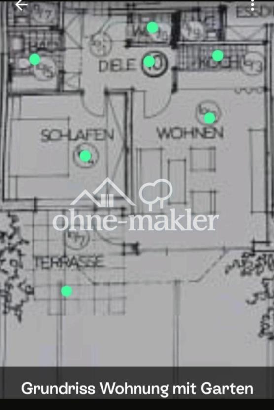 Grundriss Wohnung mit Garten