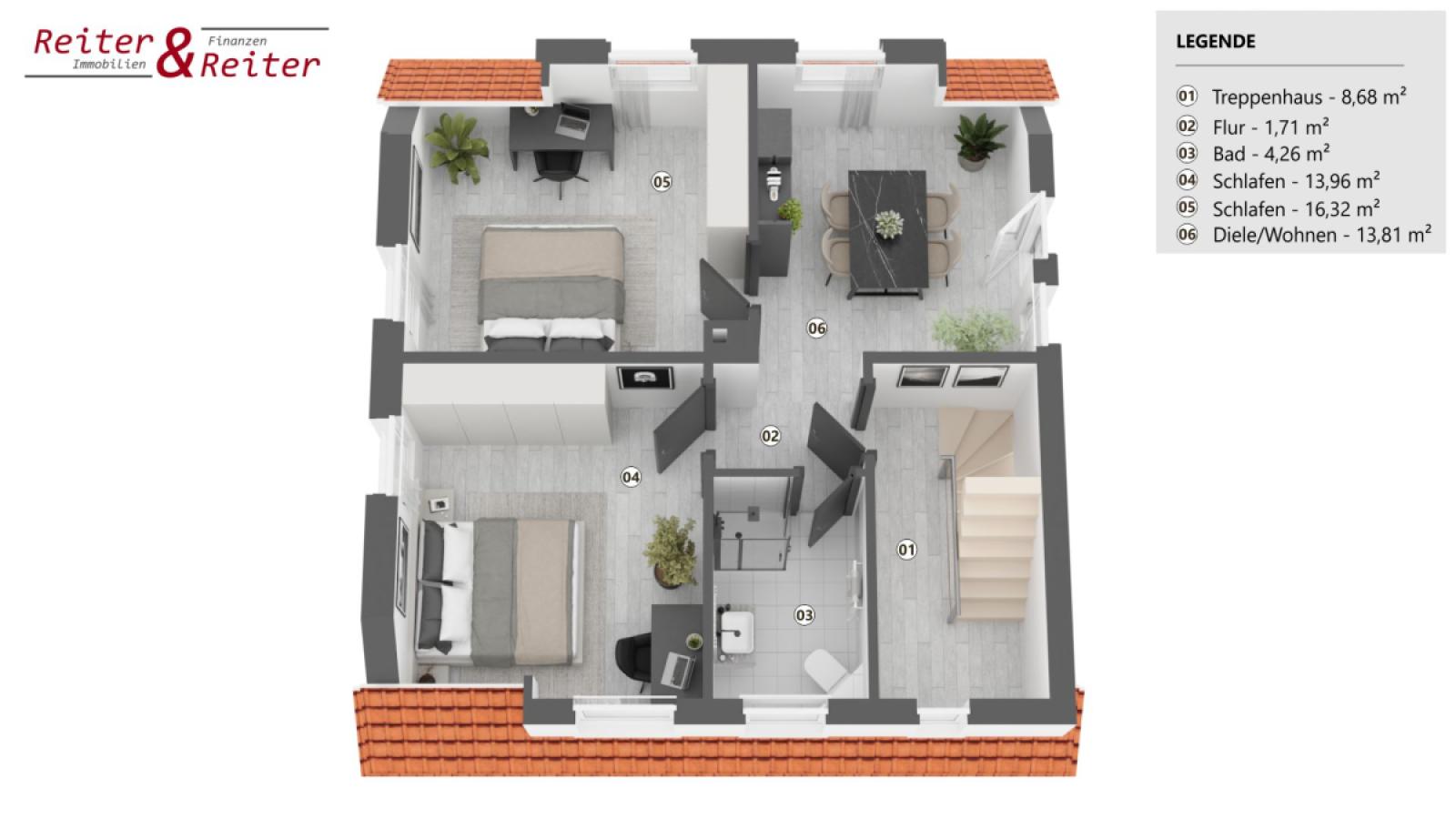 Grundriss - 1 Dachgeschoss