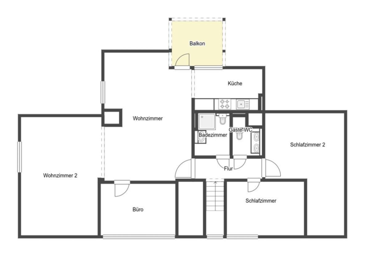Grundriss Skizze 3. Etage