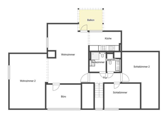 Grundriss Skizze 3. Etage