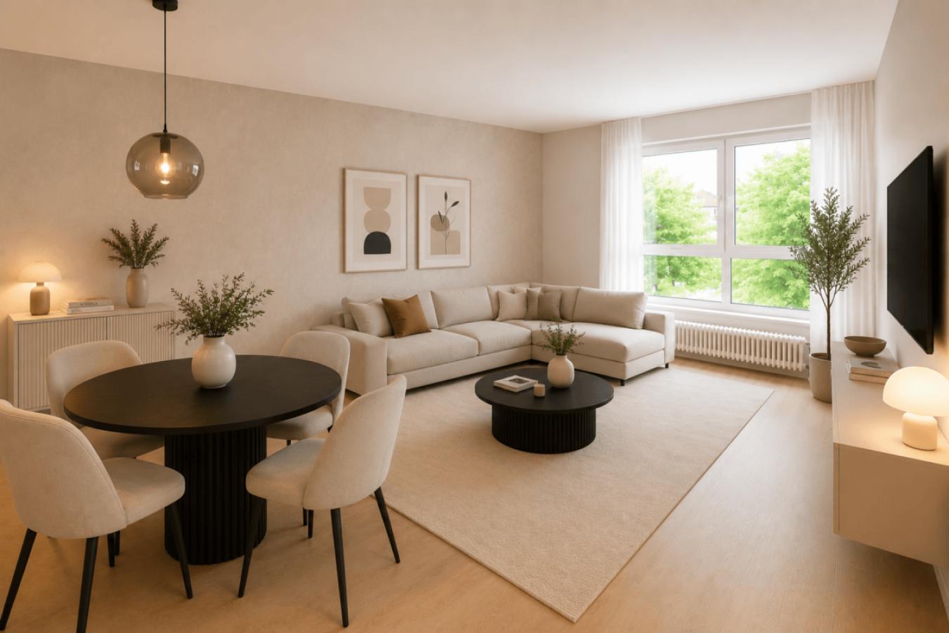 Wohnzimmer KI - Beispielbild