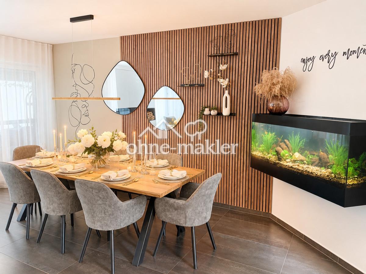 Essbereich mit Aquarium