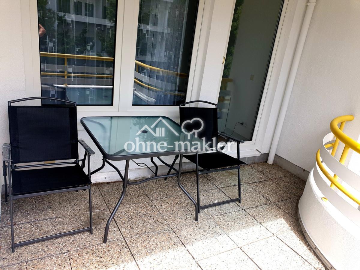 Balkon Edelstahl-Tisch + Stühl