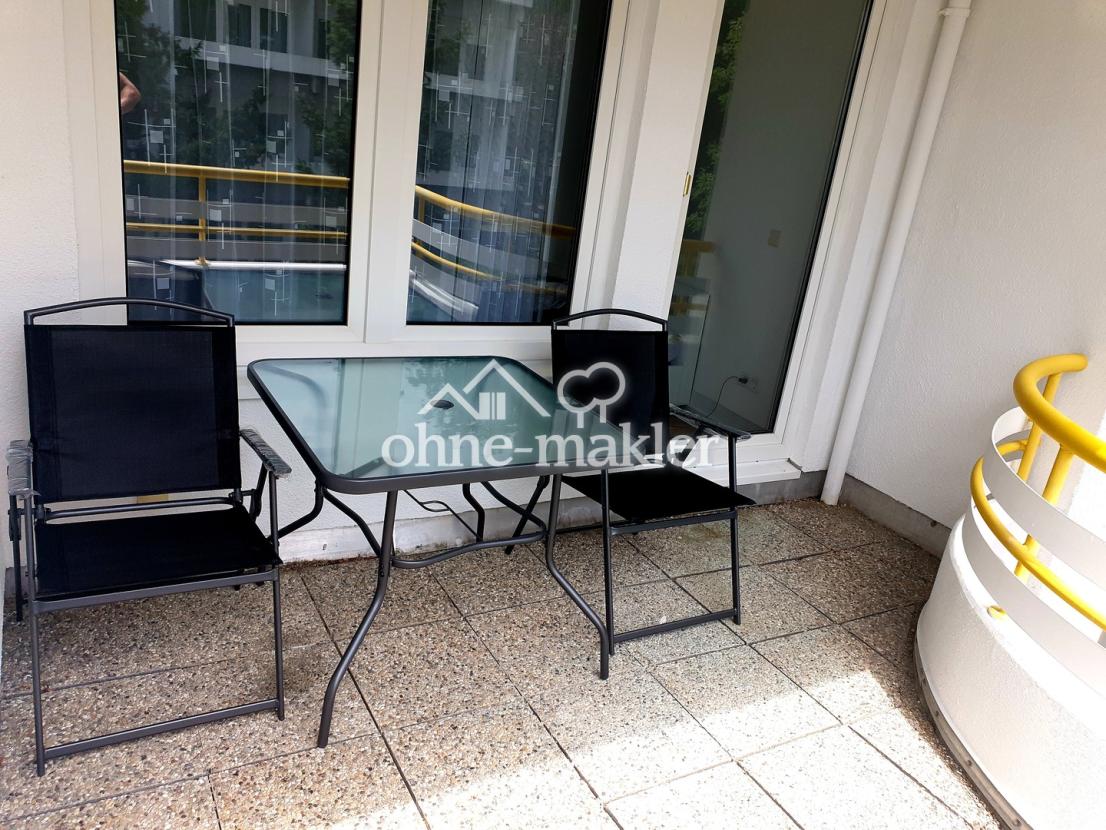 Balkon Edelstahl-Tisch + Stühl