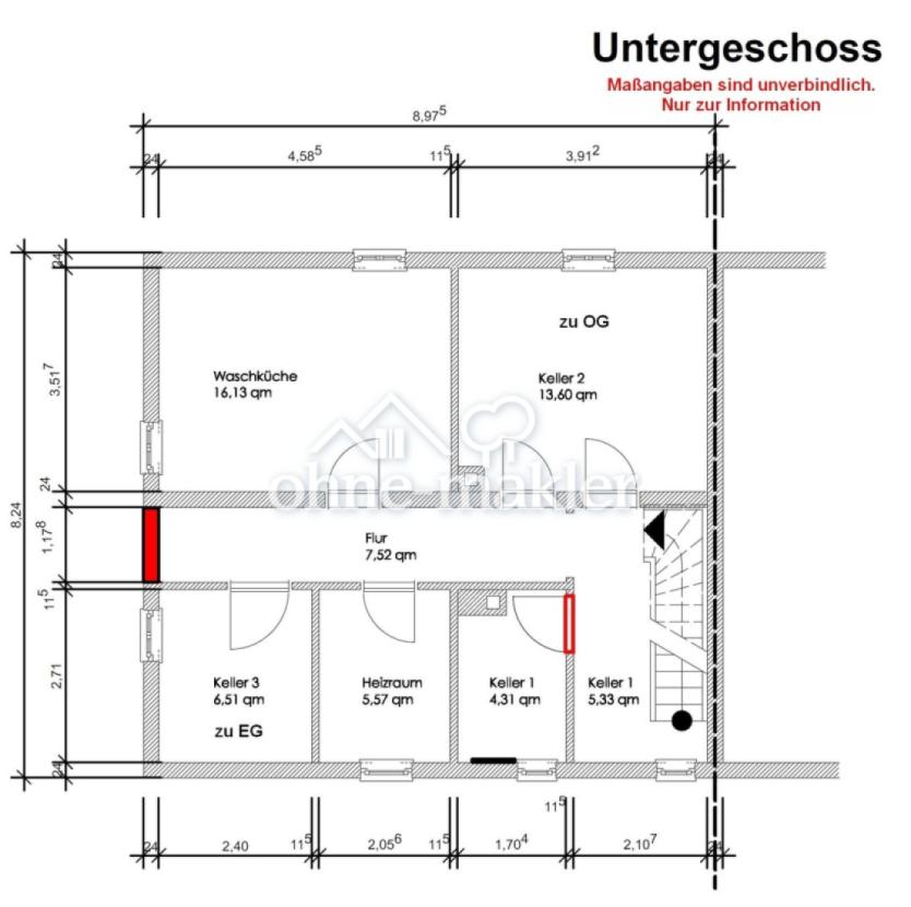 Grundriss Untergeschoss