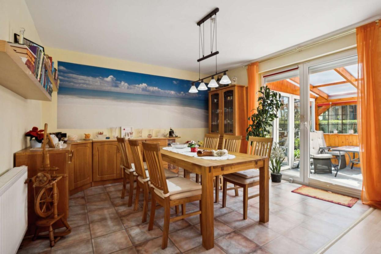 Essbereich im Wohnzimmer