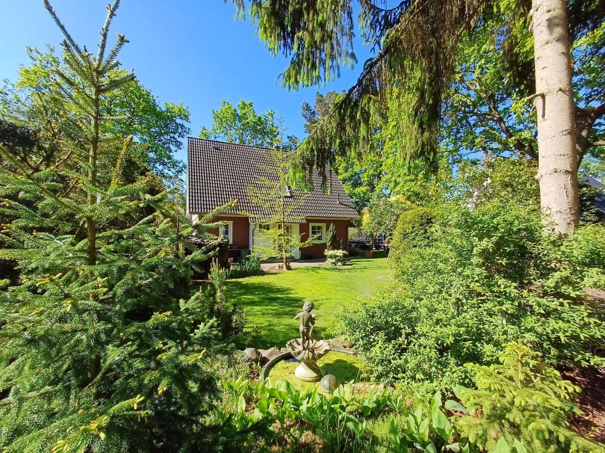 Garten mit Blick auf das Haus