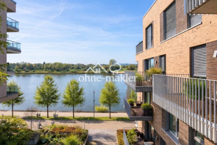 Blick vom Balkon auf die Weser