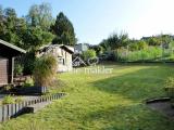 Blick in den Garten, links die
