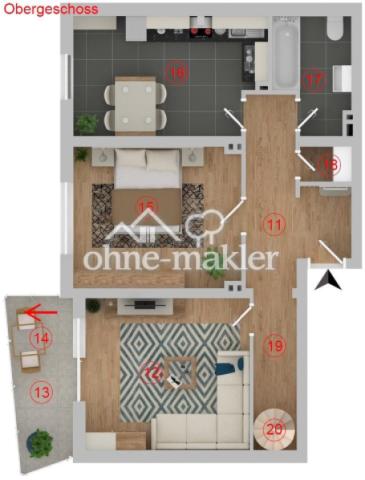 Grundriss Obergeschoss