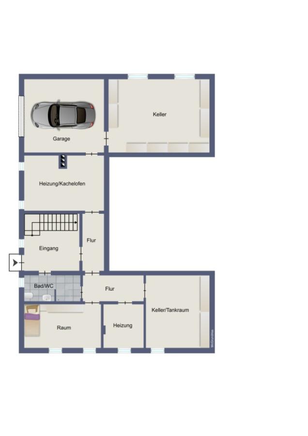 Grundriss Souterrain/Untergeschoss EG