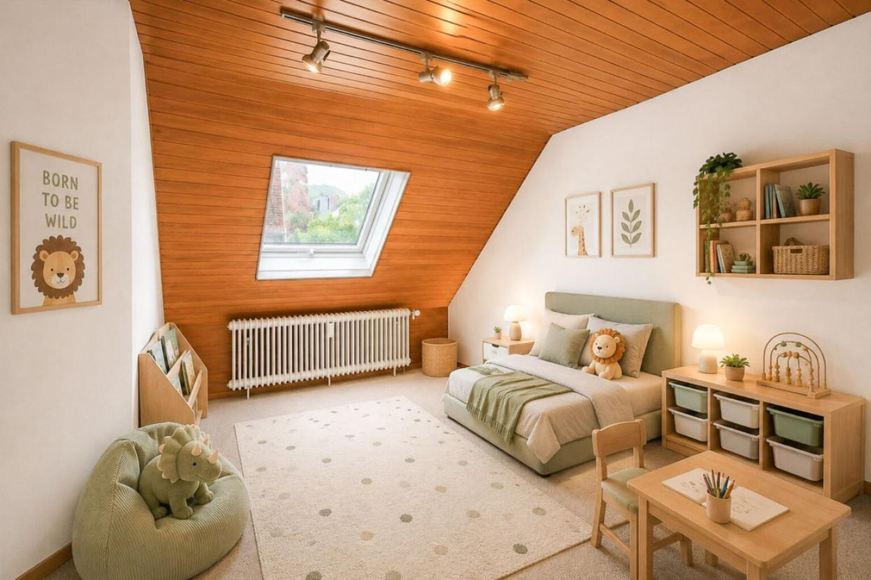 Kinderzimmer KI-generiert