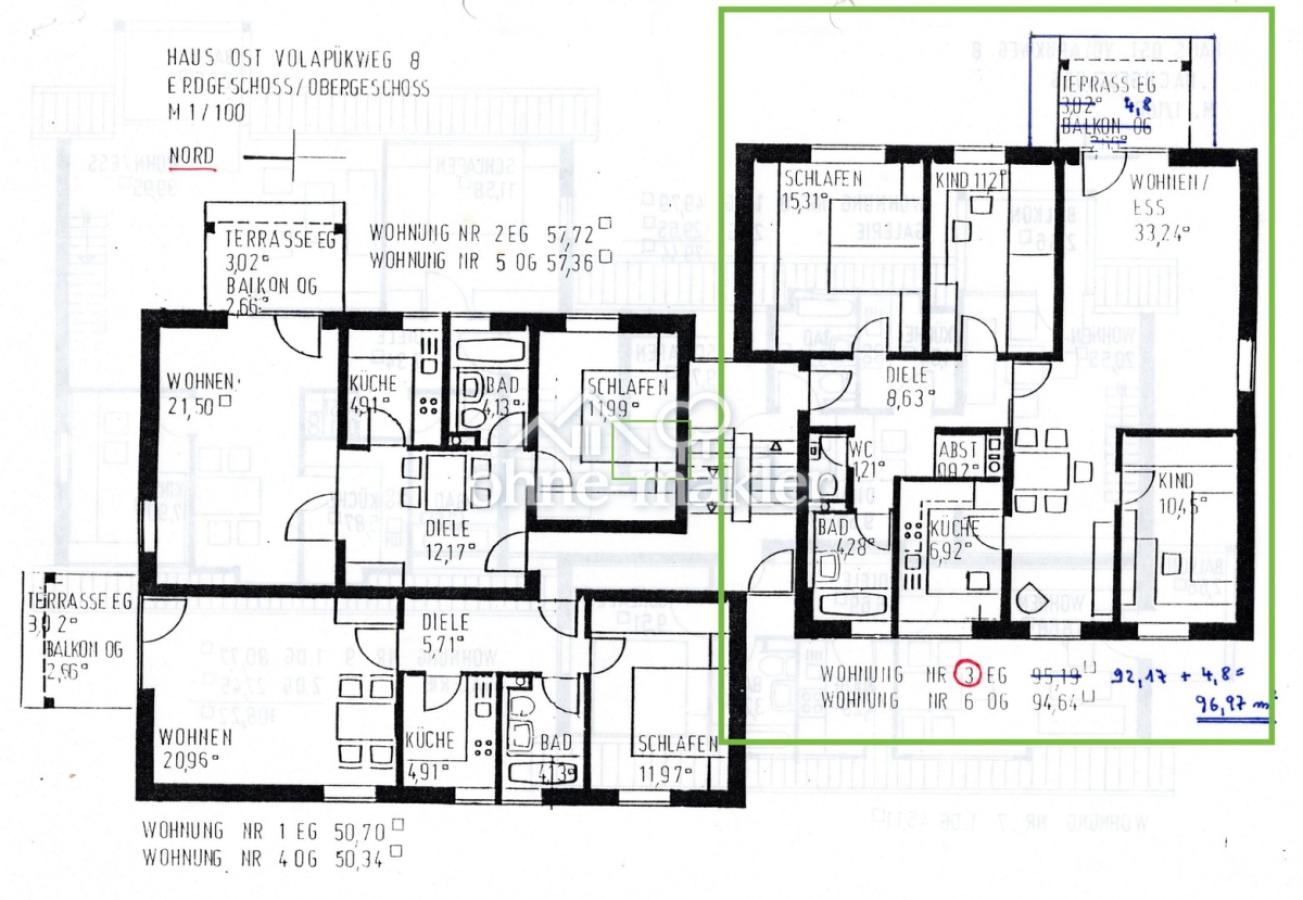 Grundriss der Wohnung