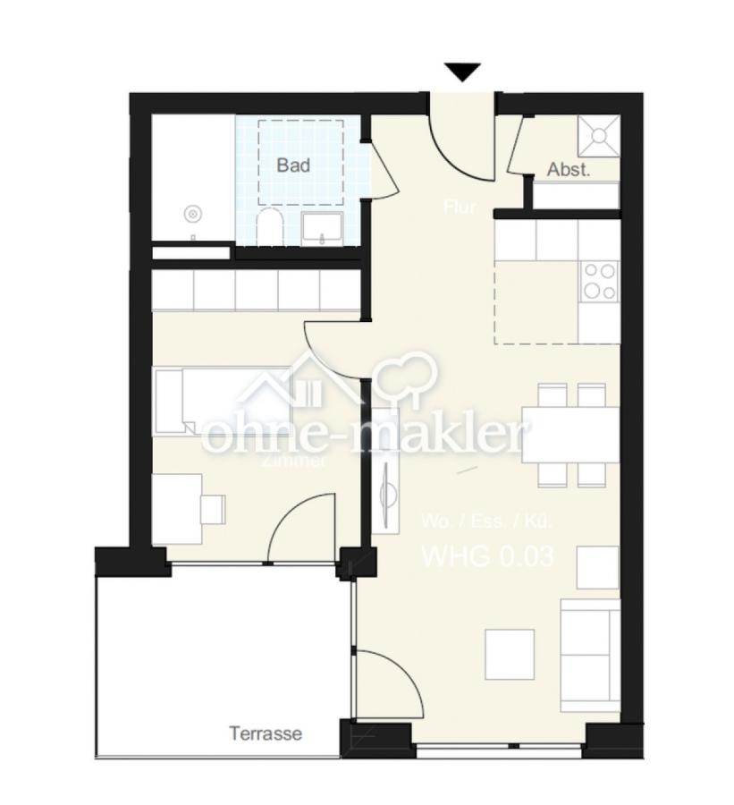Grundriss 2 Zimmer EG 
