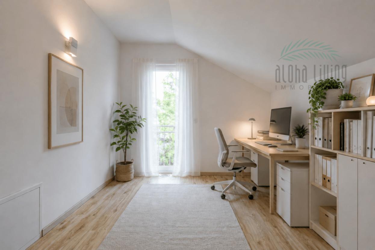 Visualisierung Einrichtungsidee - Schlafzimmer 2 (OG) 