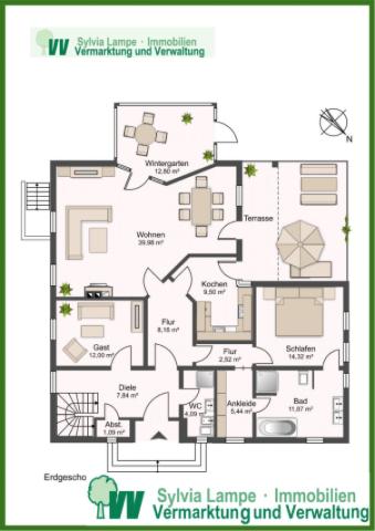 Bungalow Grundriss EG