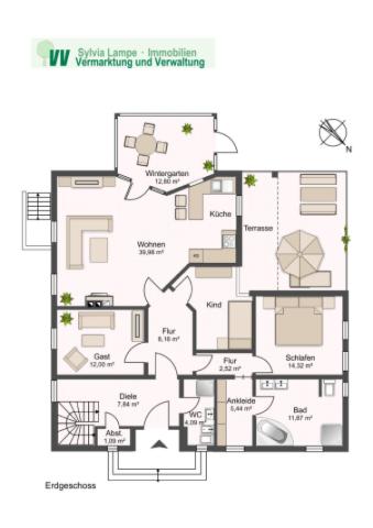 Grundriss EG Option 4 Zimmer