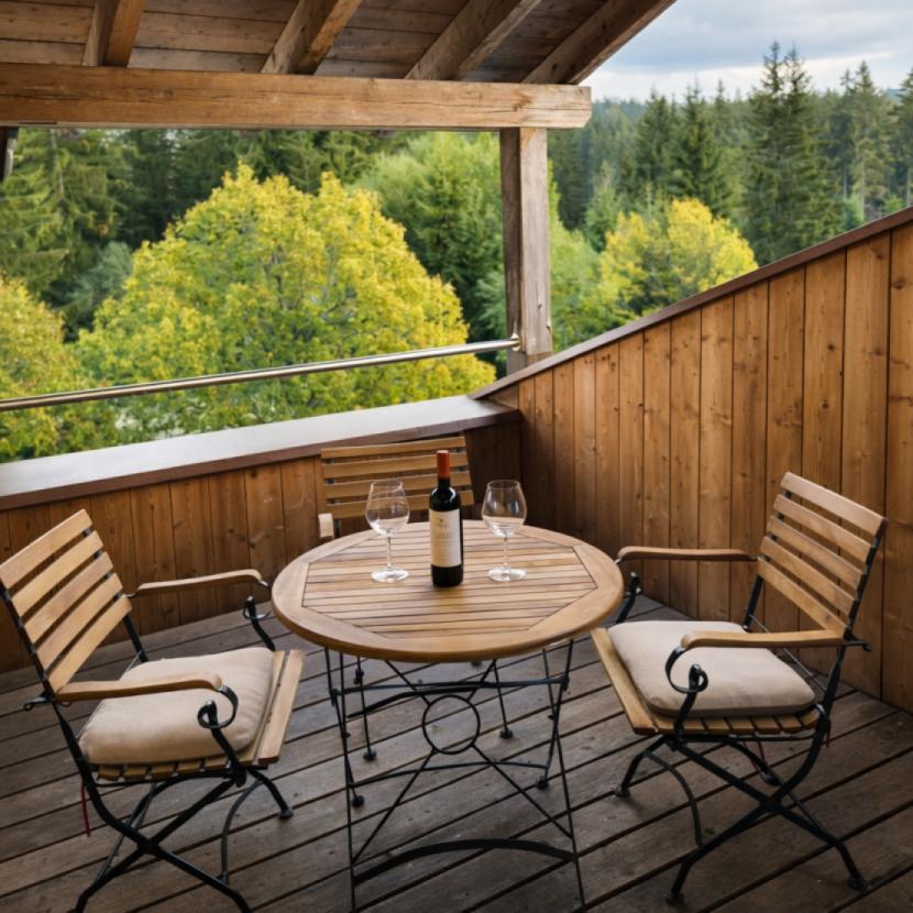 Terrasse mit Waldblick