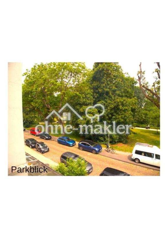 Blick in den Garten und Garage