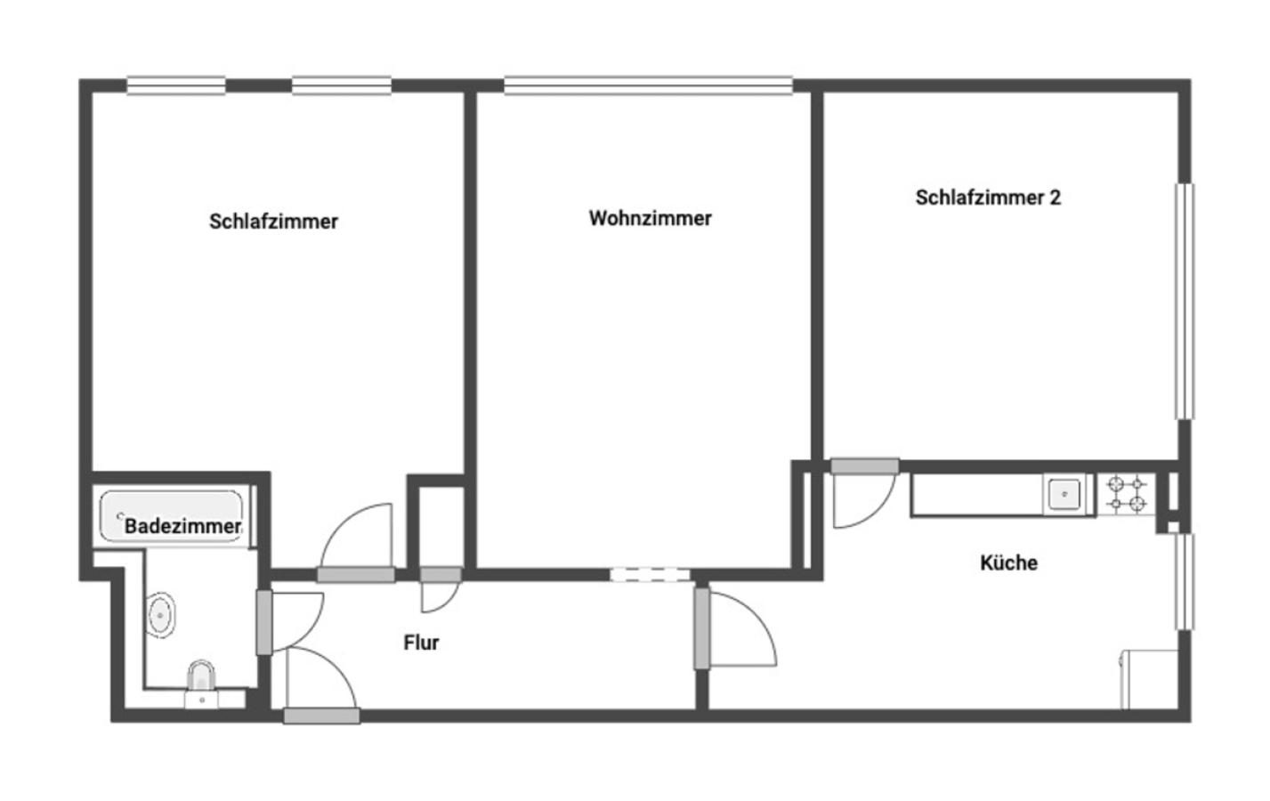 Grundriss Skizze 2.OG Links