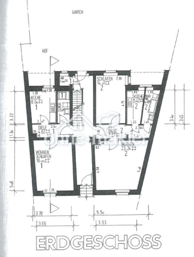 Grundriss vor Sanierung