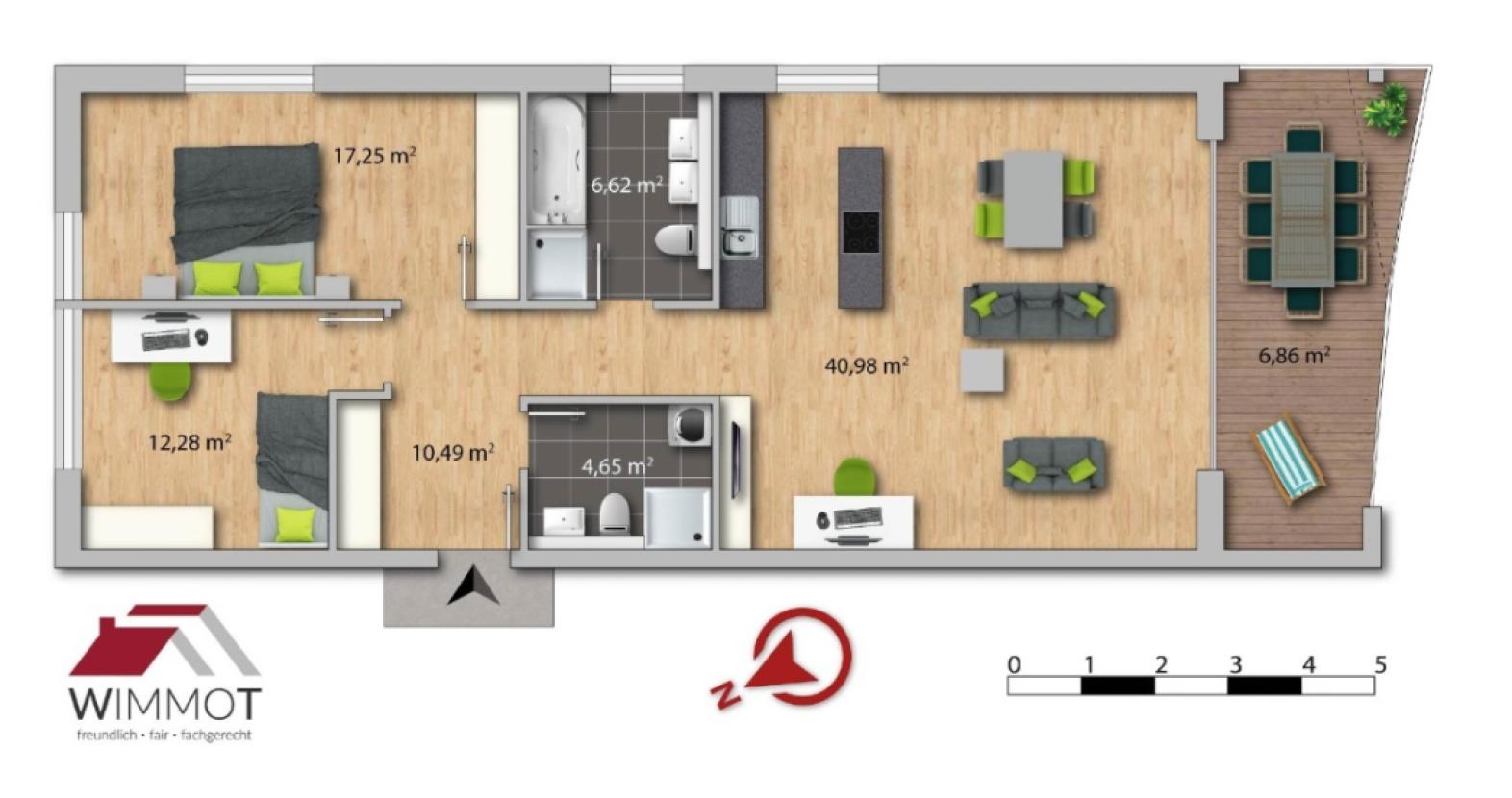 Grundriss Profi 3 Zi