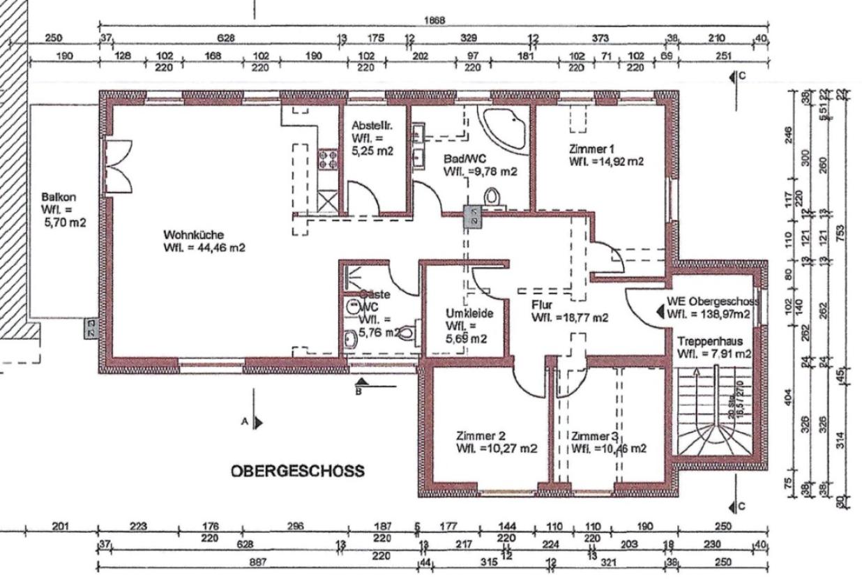 Grundriss Obergeschoss