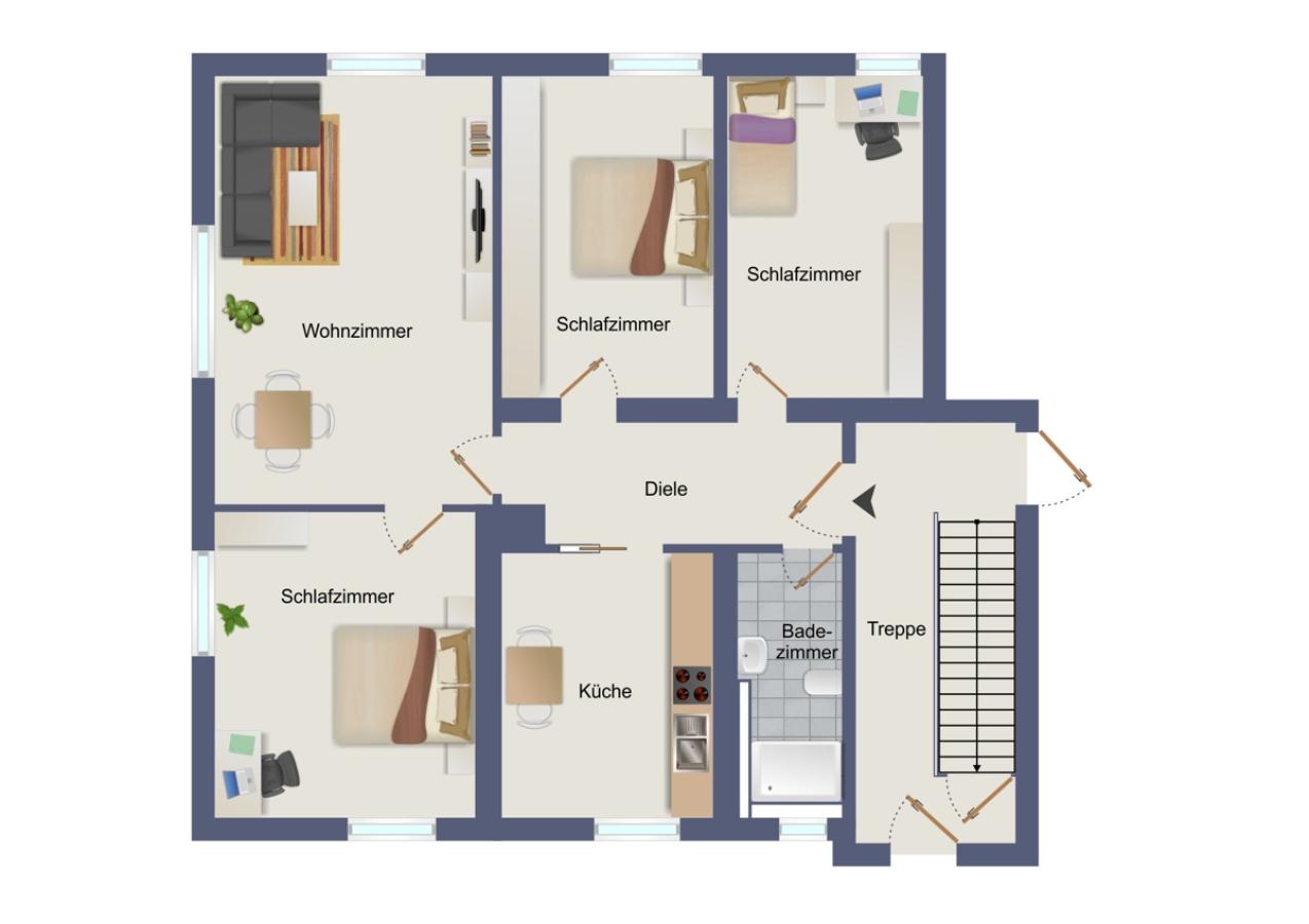 Grundriss Wohnung