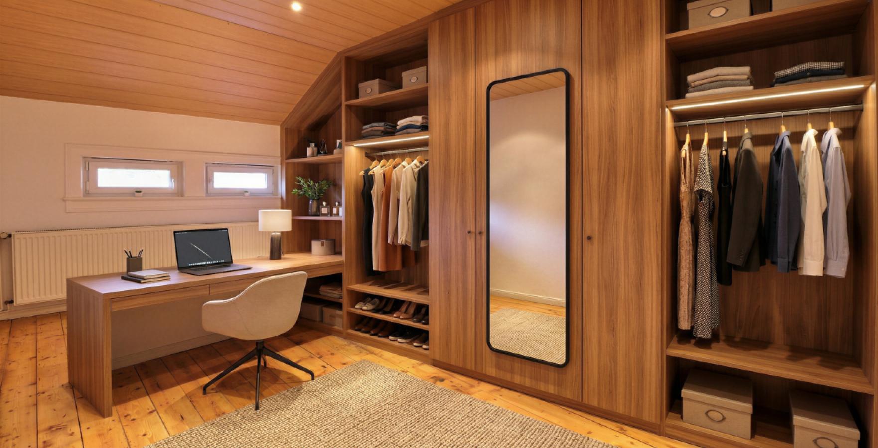 So könnte es aussehen: Ankleidezimmer/ Büro