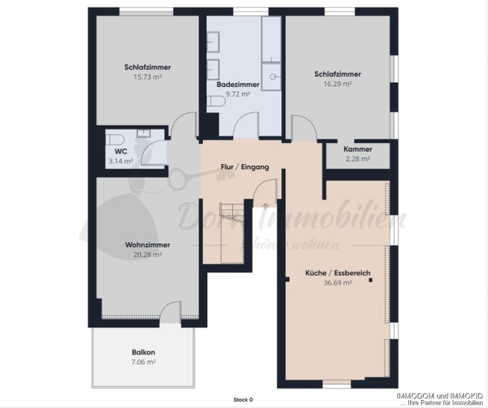 Grundriss untere Etage