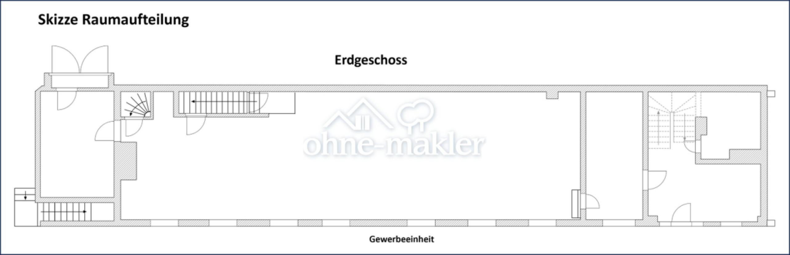 Skizze Raumaufteilung EG