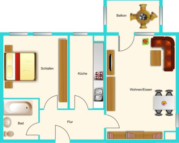 Grundriss unvermaßt