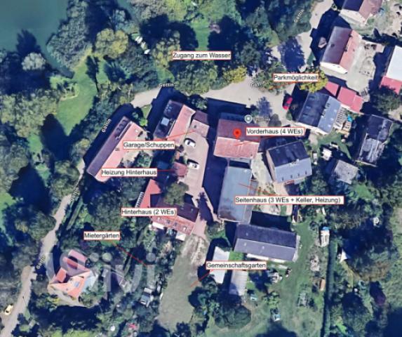 Luftbild und Lageplan