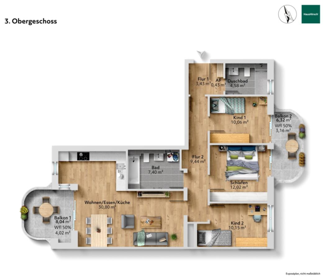 Grundriss 3. Obergeschoss