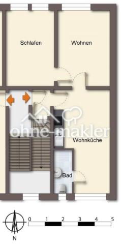Grundriss WE 3 & WE 5 = 50qm