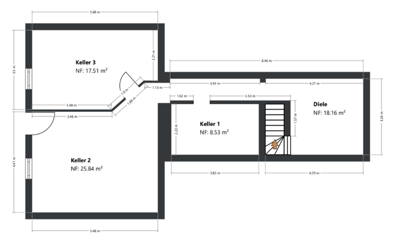 Grundriss Skizze UG