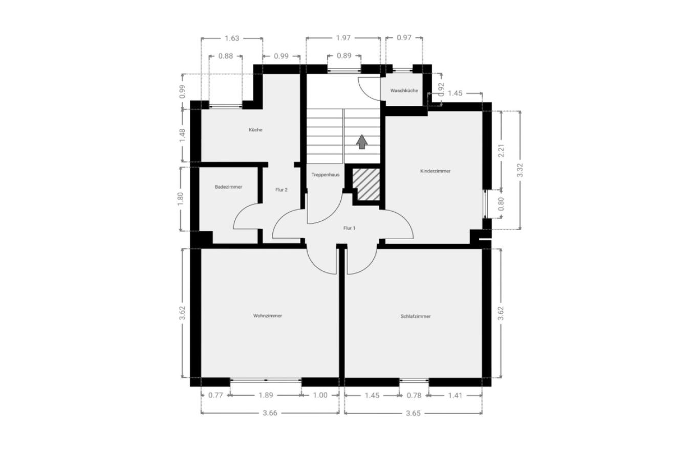 Grundriss Skizze 1.OG