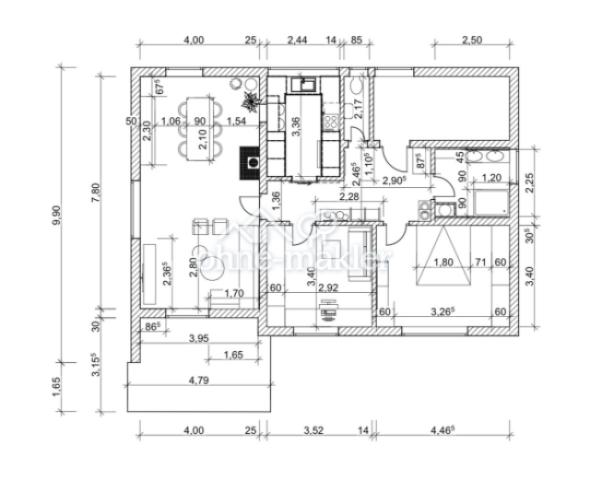 Grundriss mit Möblierungsidee