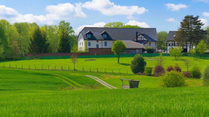 Blick zum Haus