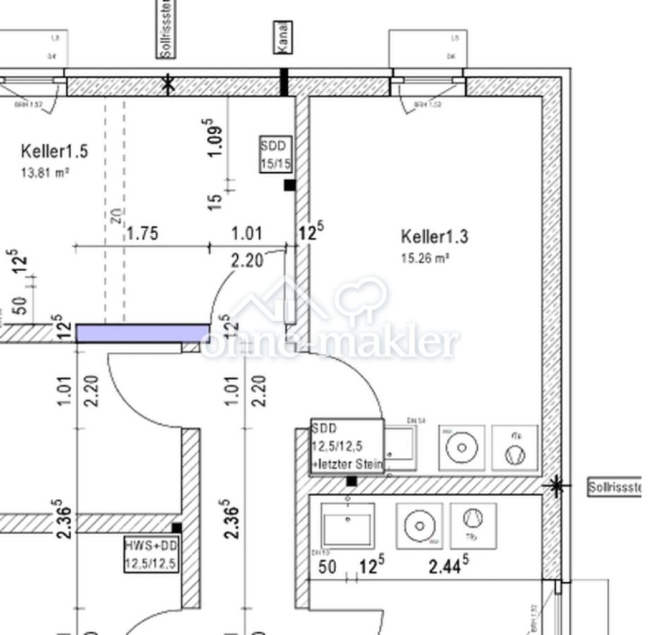 Grundriss Keller Wohnung 1.3
