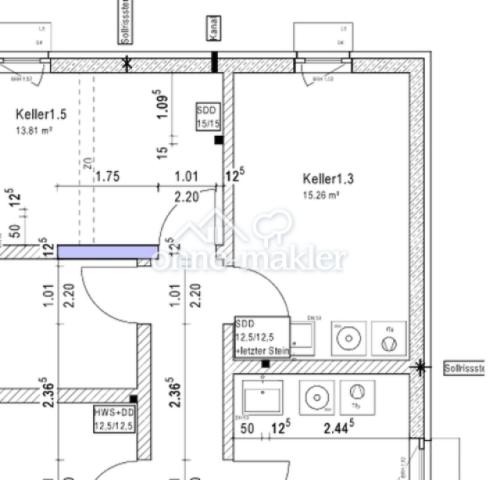 Grundriss Keller Wohnung 1.3