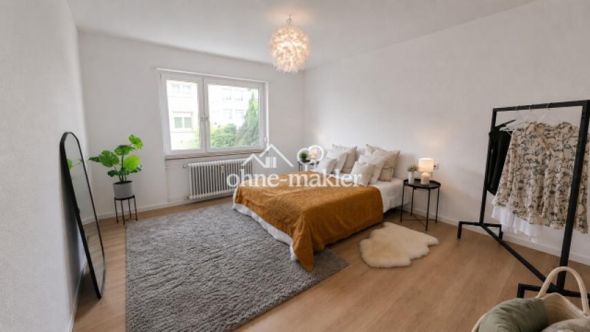 Ruhiges u. helles Schlafzimmer