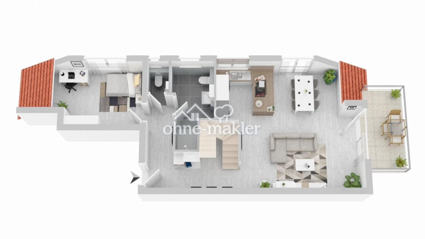 3D-Grundriss 1. DG