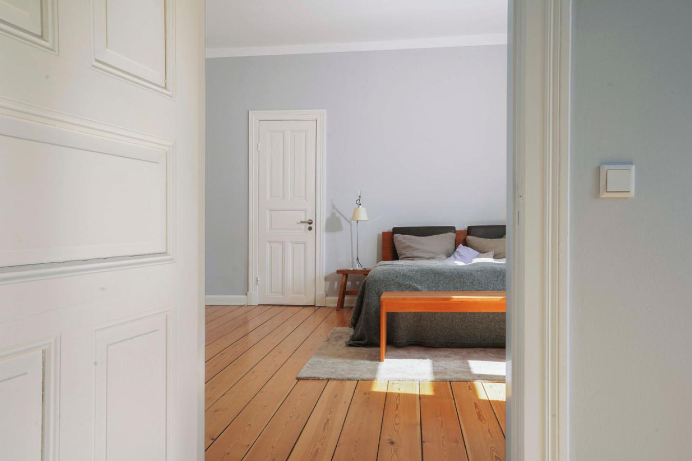 Blick ins Schlafzimmer