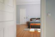 Blick ins Schlafzimmer