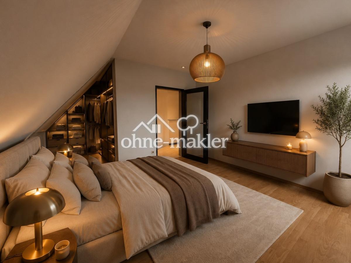 Schlafzimmer 1 KI eingerichet