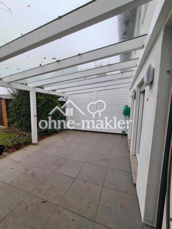 Überdachte Terrasse Eingang