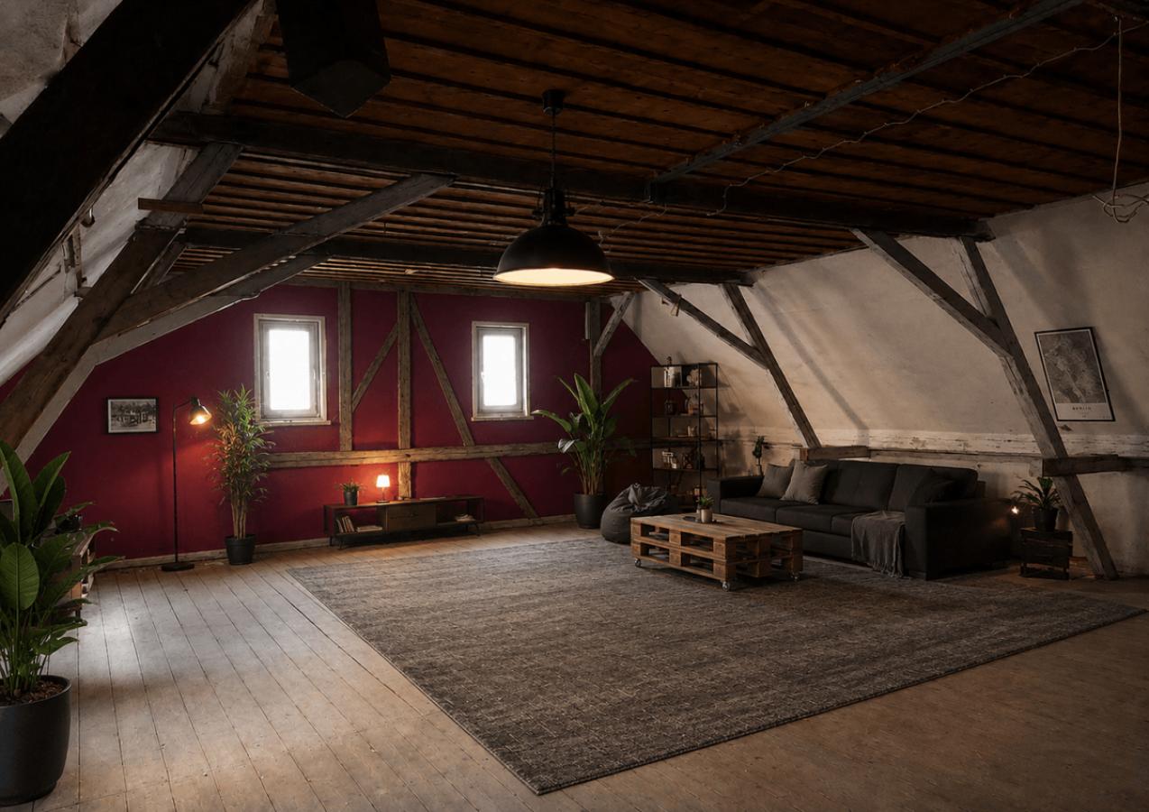 Einrichtungsvorschlag Studio im Nebengebäude