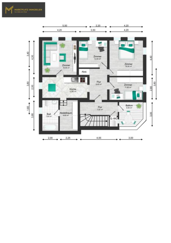 Grundriss OG Haupthaus